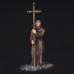Monk Peter the Hermit with a wooden cross, On the way to the "holy land"