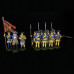 Set of Charles XII and the Swedish army in combat formation, the Northern War of 1703