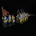 Set of Charles XII and the Swedish army in combat formation, the Northern War of 1703