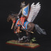 Polish winged hussar, rank company of Alexander Sobieski with a shield