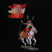Polish winged hussar with the banner of the Polish–Lithuanian Commonwealth