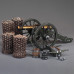 Set French artillery crew, (6 miniatures, a gun and accessories)