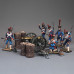 Set French artillery crew, (6 miniatures, a gun and accessories)
