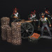 Set of Russian army artillery