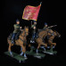 A set of mounted Red Army soldiers, the civil war in Russia.