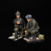 Soldiers of the Red Army with a mortar-shovel