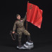 Guard corporal of the infantry of the Red Army with the Soviet flag. 1943-45 USSR