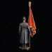 A senior sergeant of the Red Army with a banner. 1941 USSR