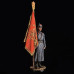 A senior sergeant of the Red Army with a banner. 1941 USSR