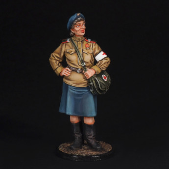 Girl nurse, sergeant of the Red Army. 1943-45 USSR